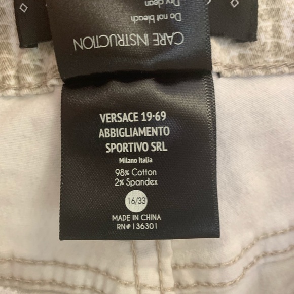 Versace 19•69 Italia Snake Skin Printed Cotton Pants. - Picture 9 of 9